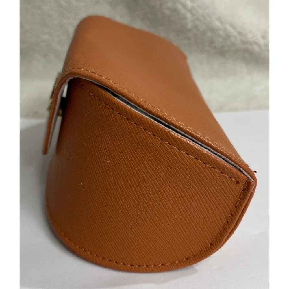 Tory Burch Orange Gold Logo Sunglasses Case Hard Sided